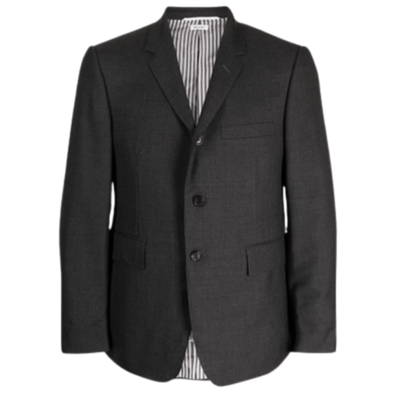 Thom Browne Twill Classic Sport Coat Charcoal