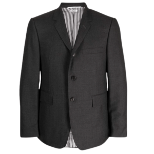 Thom Browne Twill Classic Sport Coat Charcoal