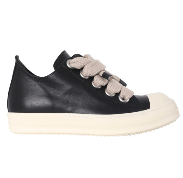 RICK OWENS JUMBOLACE LOW SNEAKERS BLACK/MILK/MILK