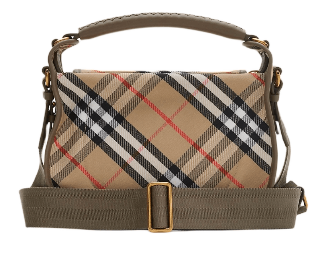 Burberry Small B Clip Messenger Bag Sand