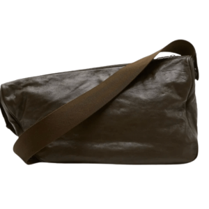 Burberry Shield Leather Messenger Bag Brown