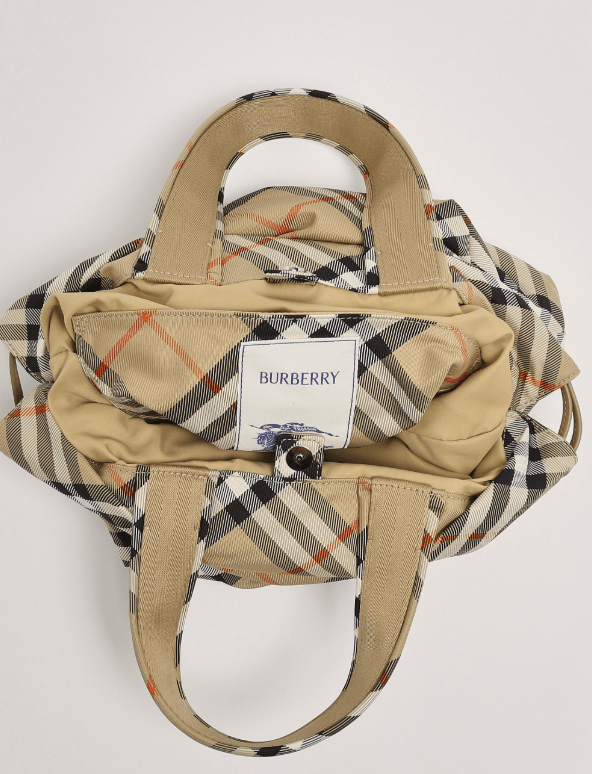 Burberry Check Tote Bag Beige