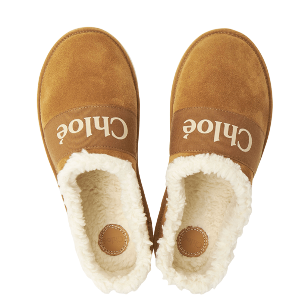 Chloe Logo Suede Slip-On 