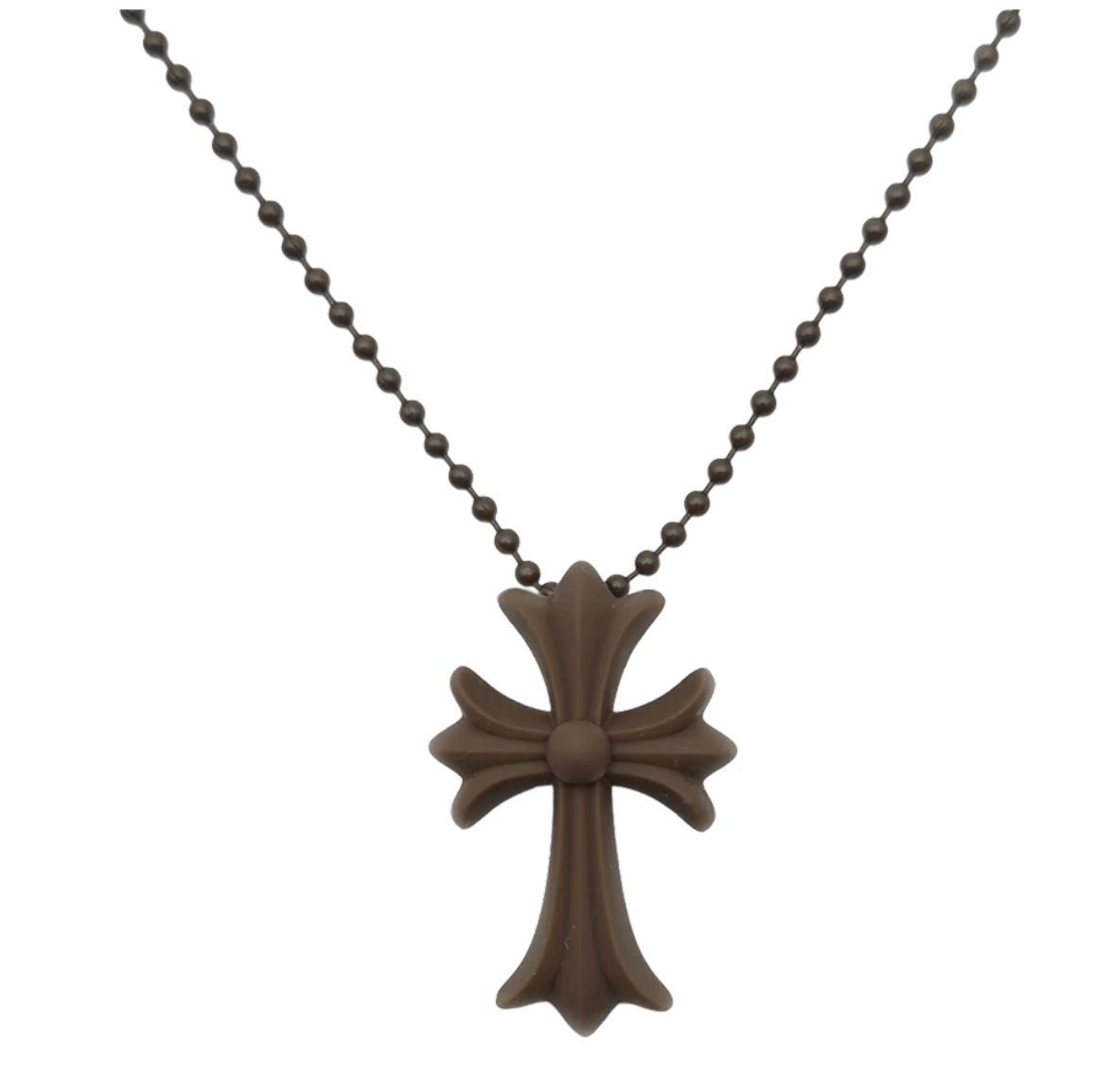 Chrome Hearts Silichrome CH Cross Pendant Brown 2025