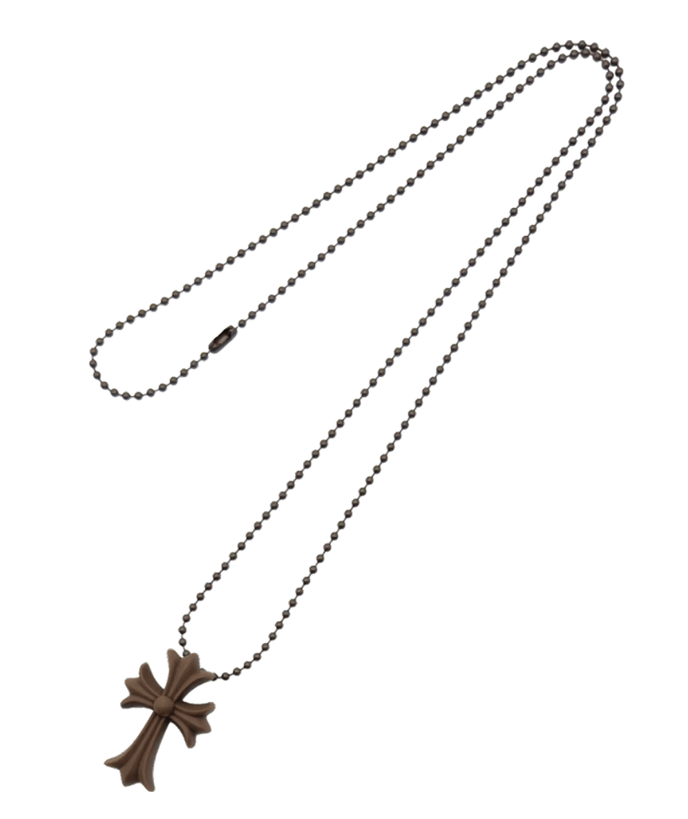 Chrome Hearts Silichrome CH Cross Pendant Brown 2025