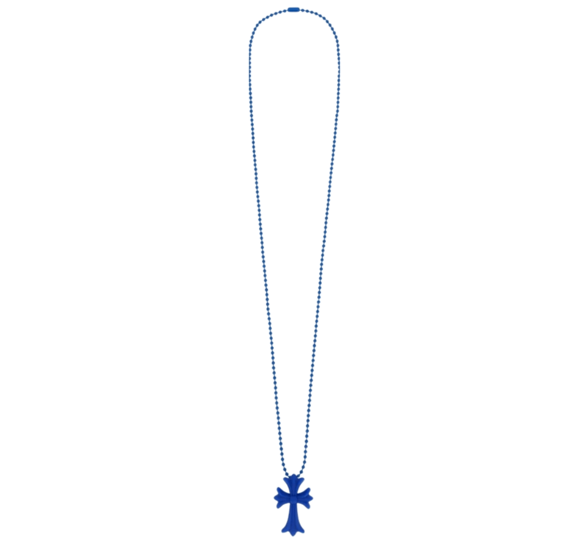 Chrome Hearts Silichrome CH Cross Pendant Blue