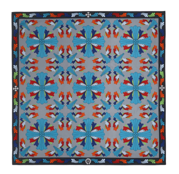 Chrome Hearts Ceiling Scarf Gray Twill Multicolor