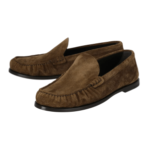 Laurent suede penny loafers in brown