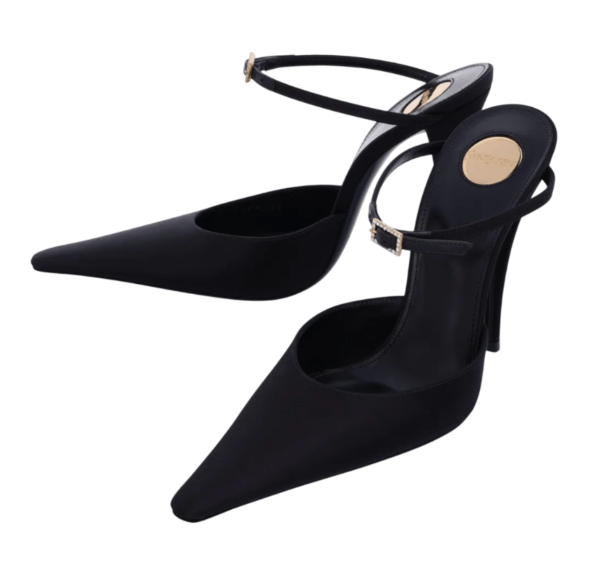 Saint Laurent 11cm Calypso Sandal Heel in black