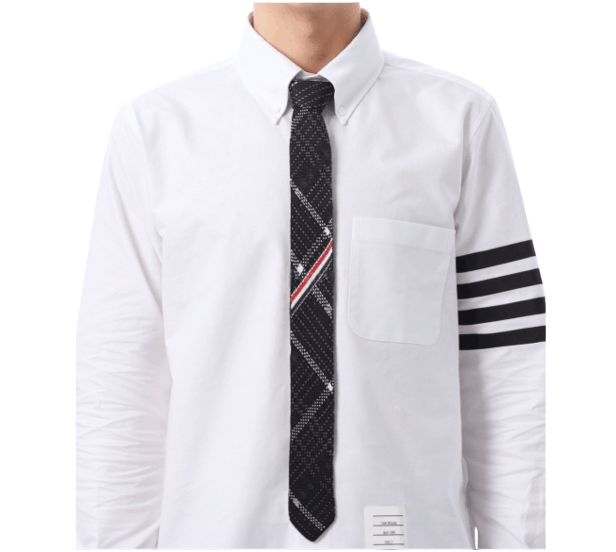 Plaid Check Jacquard Silk Knit