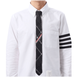 Plaid Check Jacquard Silk Knit