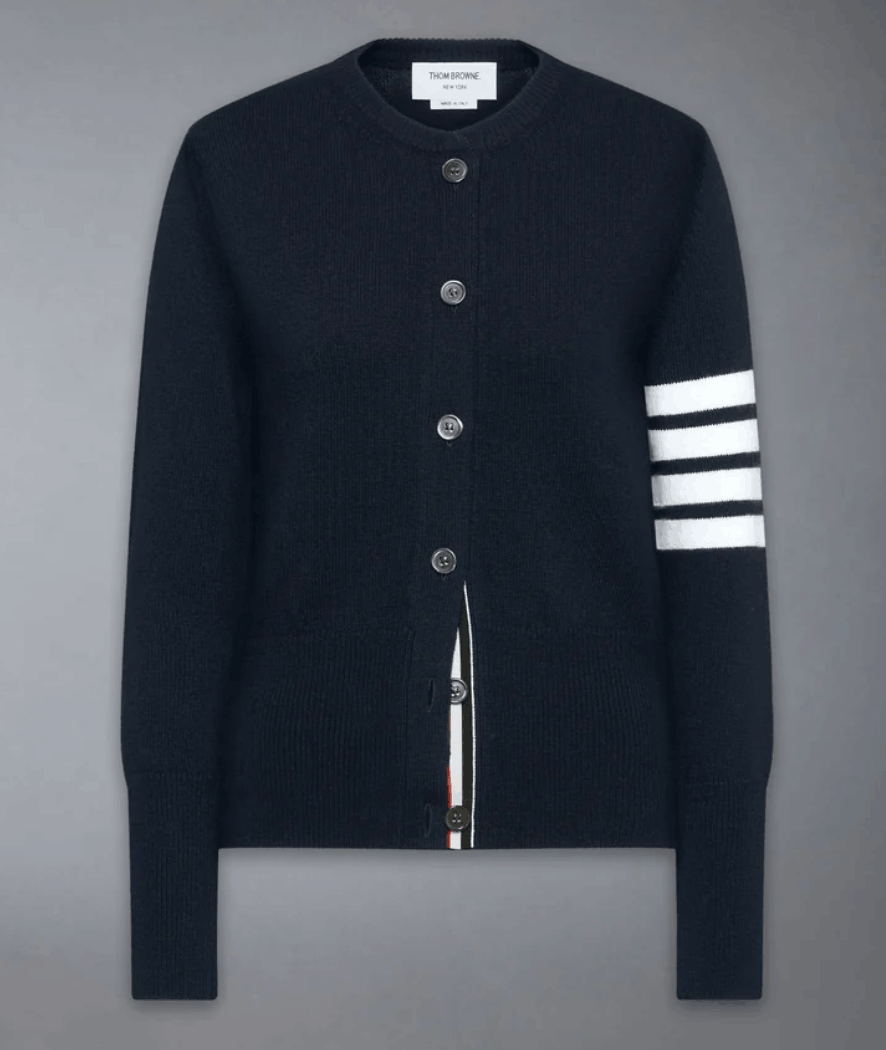 26SS Luna New Year Horse Intarsia V-Neck Wool Cardigan 