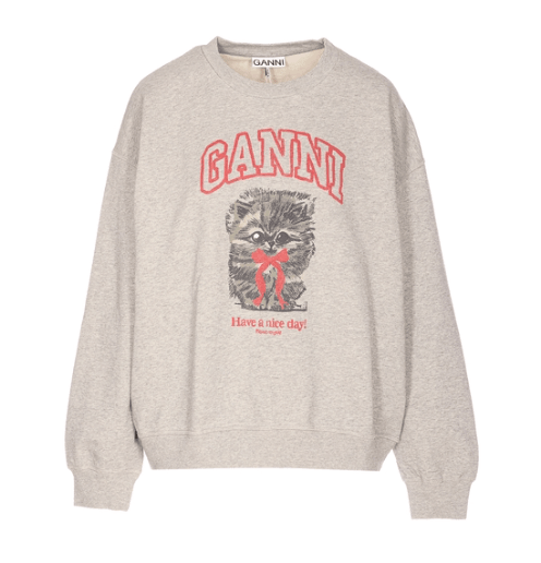 GREY KITTY SWEATSHIRT 