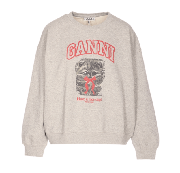 GREY KITTY SWEATSHIRT 