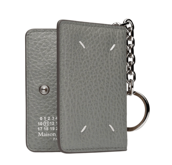 Maison Margiela Four Stitches Keyring Cardholder Pebble Grey