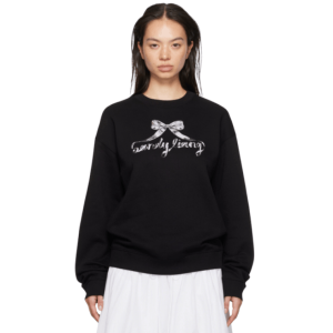  Sandy liang CHROME SWEATSHIRT IN BLACK