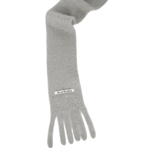 Acne Studios Skinny Logo Muffler Grey