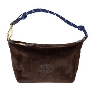 Miu Miu Corduroy Pouch Ebony Baltic Blue