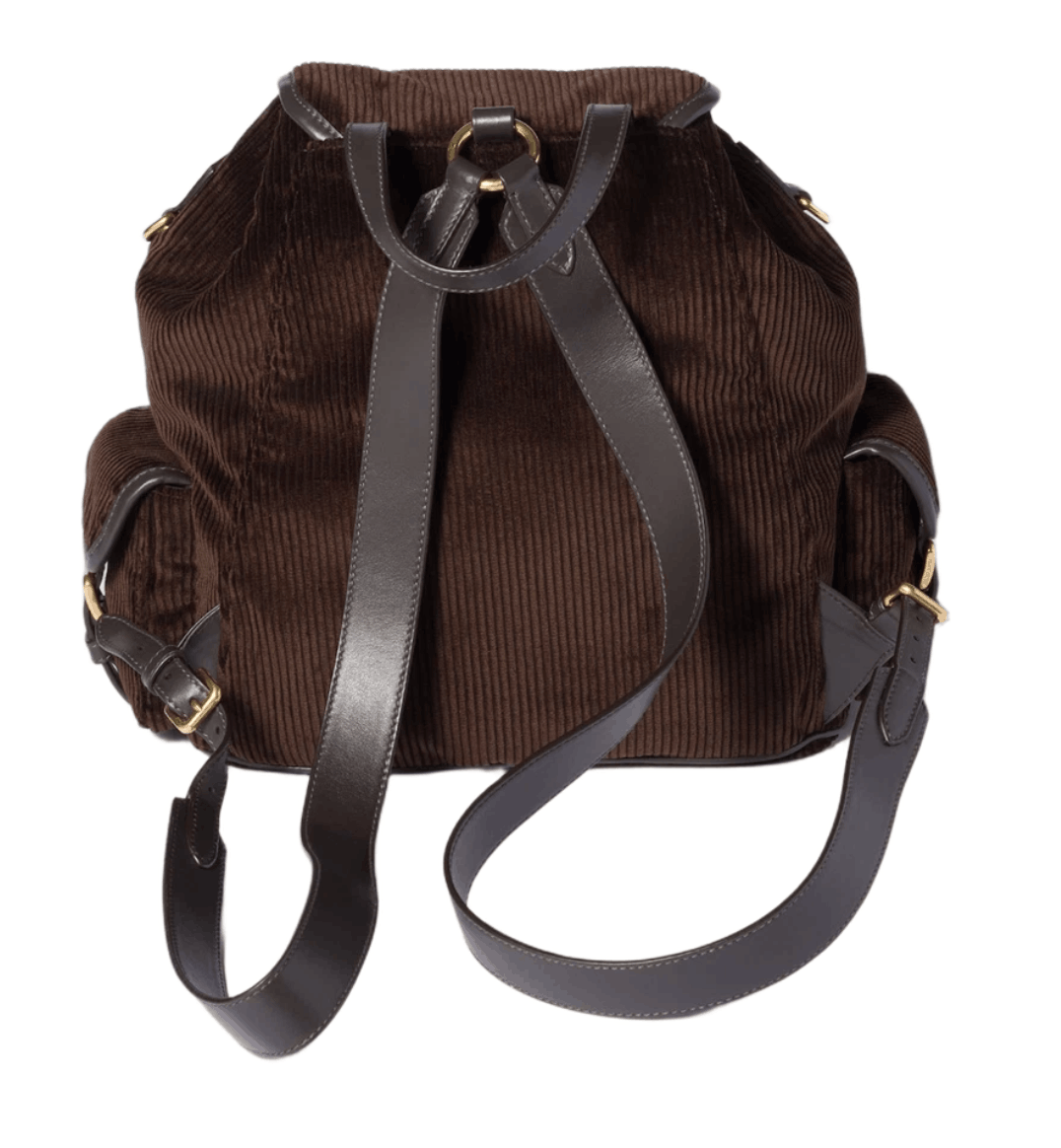 Miu Miu Corduroy Backpack Ebony