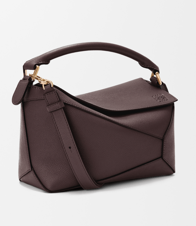 Small Puzzle Edge bag in soft grained calfskin Brown