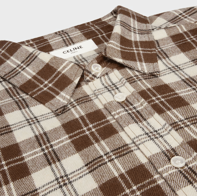 RELAXED SHIRT IN CHECKED WOOL 