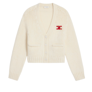 CARDIGAN IN CASHMERE AND SILK OFF WHITE