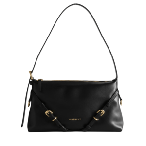 Mini Voyou bag in shiny leather in - black