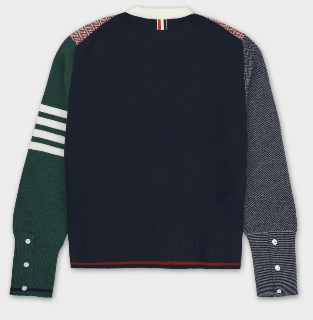 Funmix Herringbone Classic Crewneck Knit - Seasonal Multi 