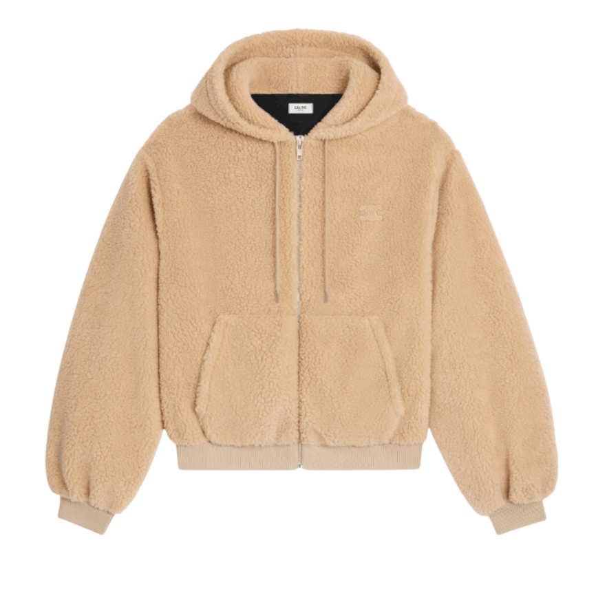 HOODED JACKET IN POLAR FLEECE 