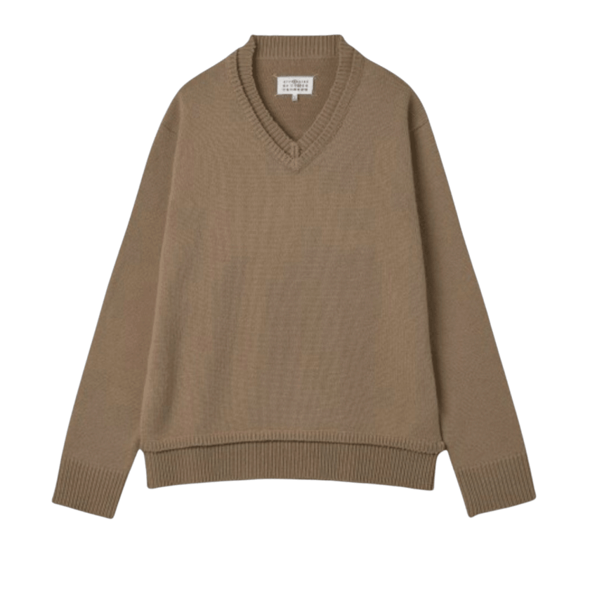 Maison Margiela Elbow Patch Sweater Beige