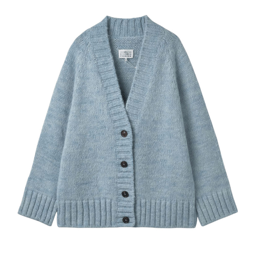 (W) Maison Margiela Botanical Dye Cardigan Pale Blue