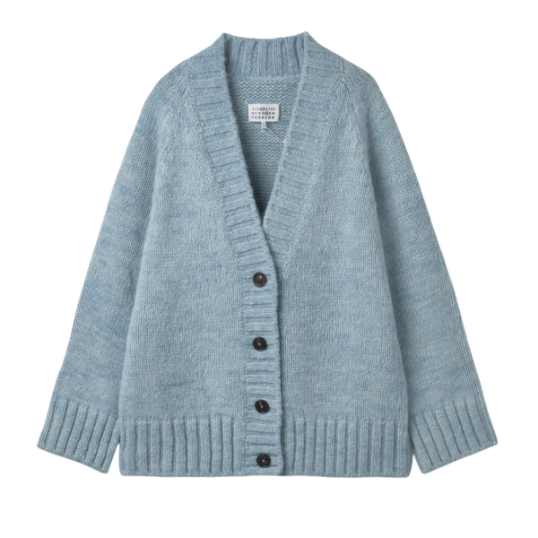(W) Maison Margiela Botanical Dye Cardigan Pale Blue