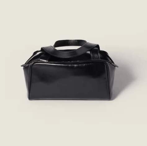 Miu Miu Leather Top Handle Bag Black