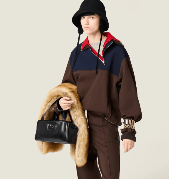 Miu Miu Leather Top Handle Bag Black