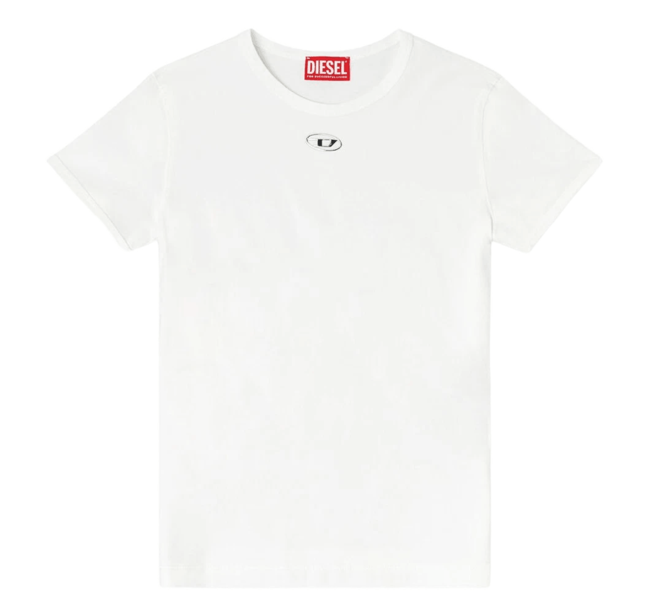 (W) Diesel T-Uncutieslong-Od Slim-Fit T-Shirt White