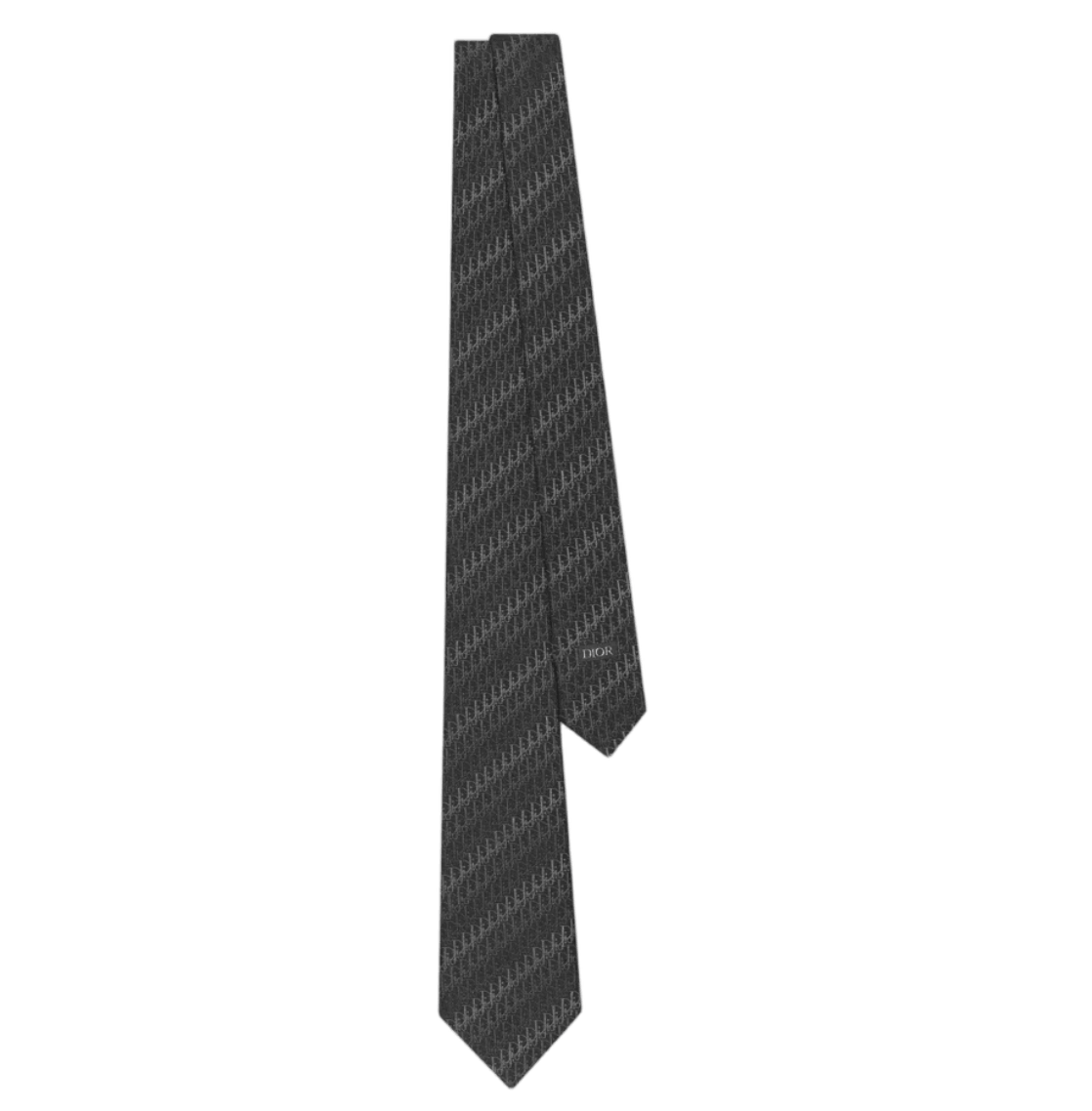 Dior Oblique Trio Tie Silk Black