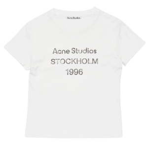 (W) Acne Studios Logo T-Shirt Off White