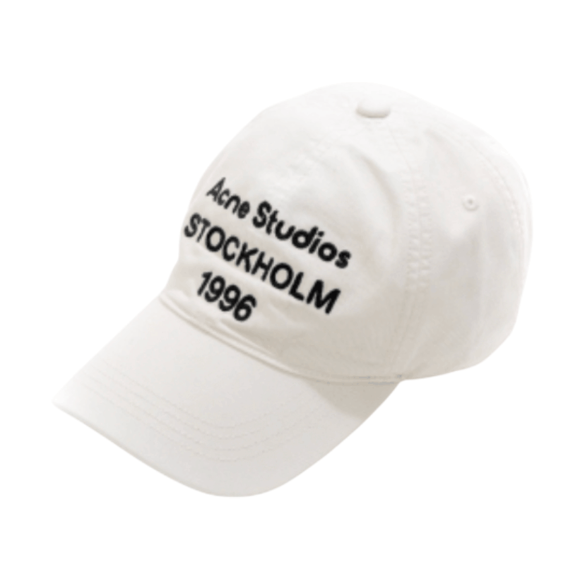 Acne Studios Logo Cap Dusty White