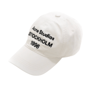 Acne Studios Logo Cap Dusty White