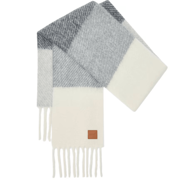 Alpaca-Wool-Blend Jacquard Stripe Scarf