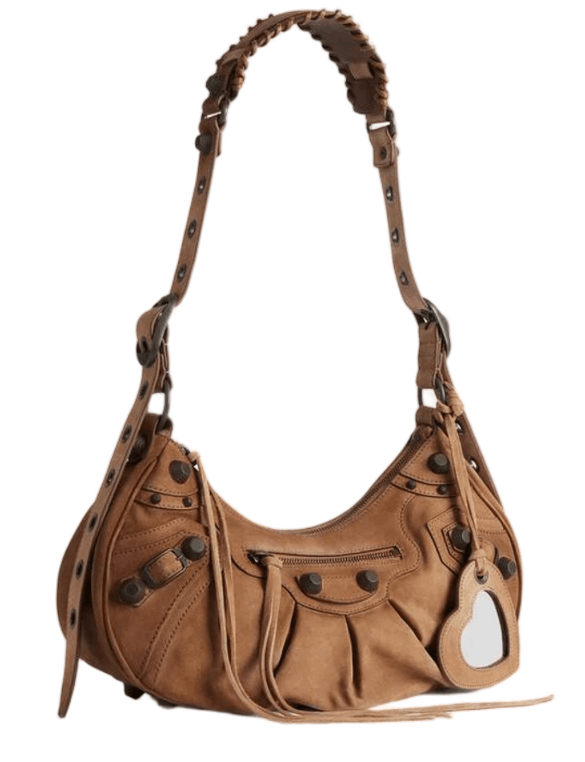 Balenciaga Le Cagole Shoulder Bag Small In Camel
