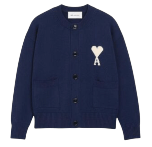 Ami Alexandre Mattiussi Cardigan with logo 