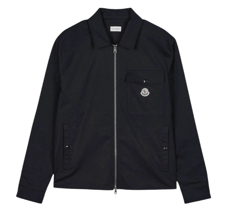 Moncler Cotton Blend Gabardine Shirt Jacket Black - 26SS
