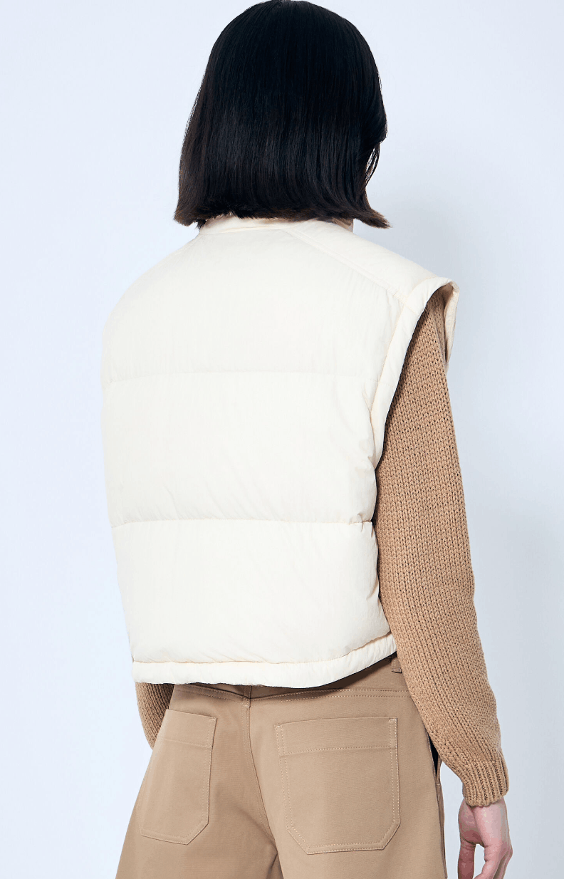 (W) Moncler Selle 2-in-1 Short Down Jacket White - 25SS