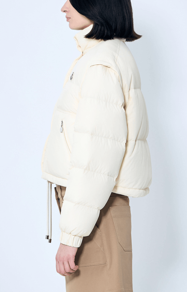 (W) Moncler Selle 2-in-1 Short Down Jacket White - 25SS
