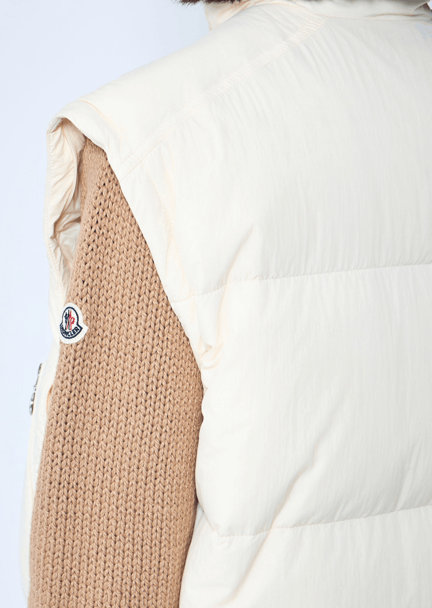 (W) Moncler Selle 2-in-1 Short Down Jacket White - 25SS