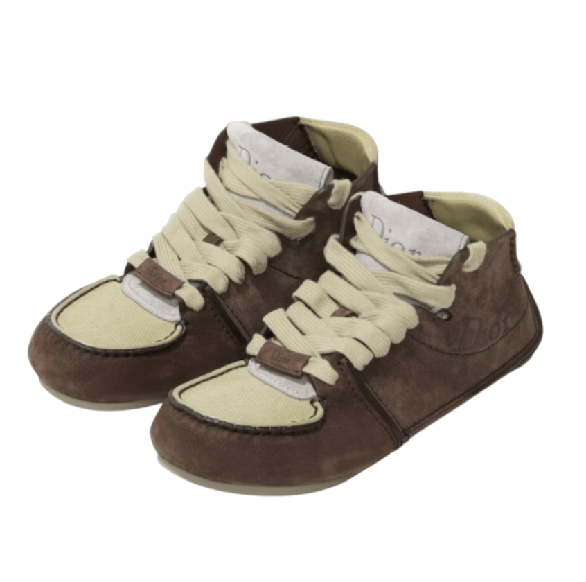 Dior Roadie Lace-Up Boot Brown Nubuck Beige Suede