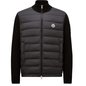 Moncler Padded Zip-Up Cotton Cardigan Black - 26SS
