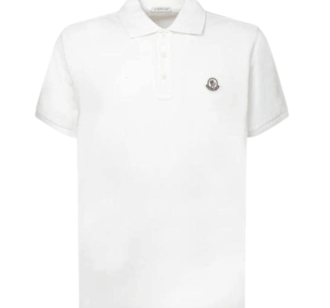 Moncler Logo Patch Polo Shirt White - 25SS