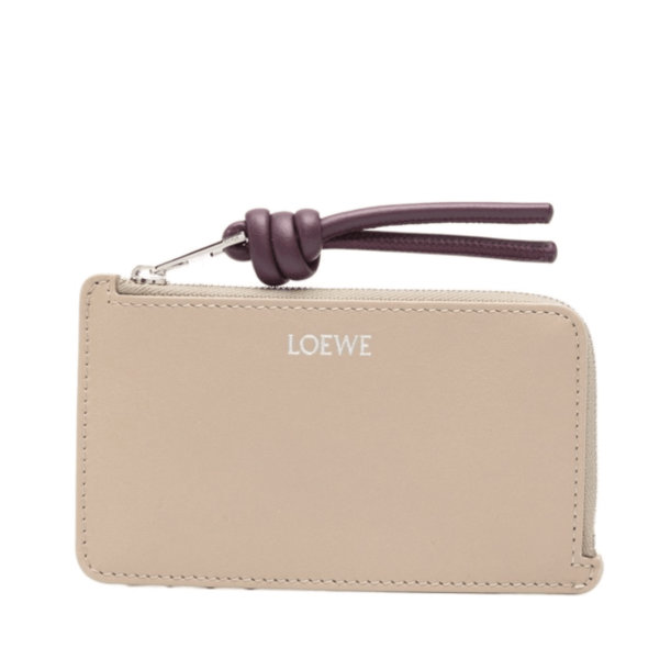 Knot coin cardholder in shiny nappa calfskin